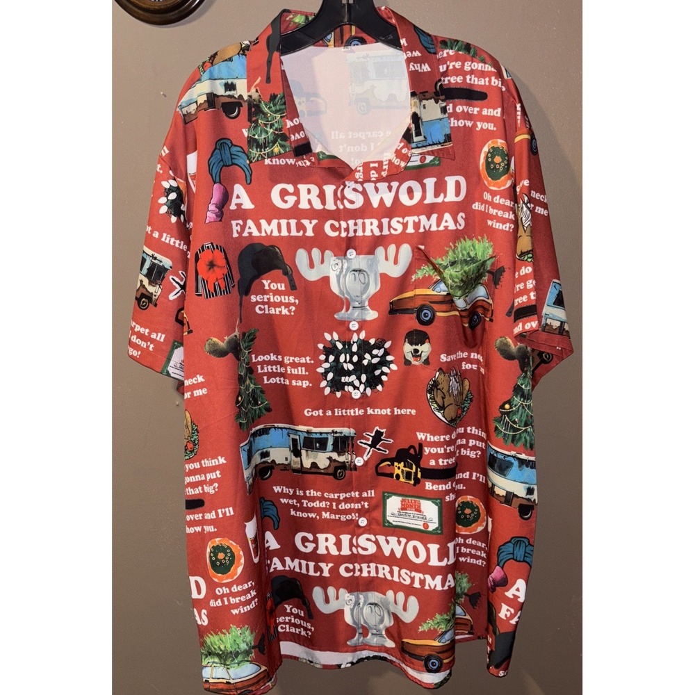 National Lampoon's Christmas Vacation Hawaiian Shirt 4xl Clark Griswold NWOT